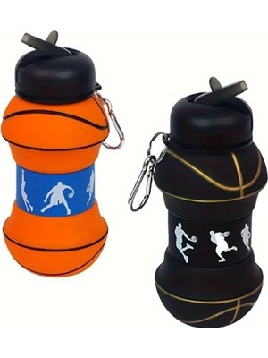 Asa Store Basketbol Topu Tasarımlı Akordiyon Su Şişesi