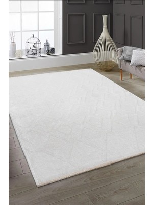 Valery Home Rodney Vl Yıkanabilir Kaydırmaz Çift Taraf Pamuk Dokuma Beyaz Rix Premium Kalite Kilim