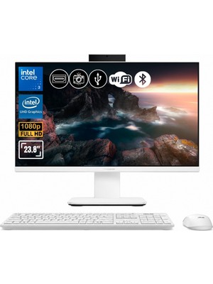 Asus Expertcenter Core 3 100U 24GB 1tb SSD 23.8" Fhd Freedos Aıo Bilgisayar P440VAK-C38512W0D A7