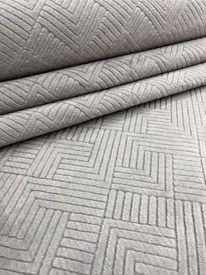Merinos Rölyef Aden Gri Kaymaz Taban Kesme Halı Yolluk