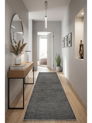 Valery Home Rixos Vl Yıkanabilir Kaydırmaz, Pamuk Dokuma, Premium Kalite Salon&mutfak&yemek Odası Kilim Antrasit