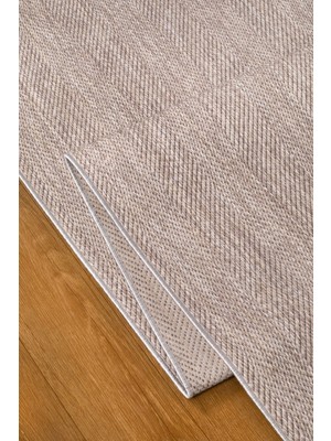Valery Home Loom Yeni Nesil Vizon Sisal Yumuşak Dokuma Mutfak Koridor Kilim Kaymaz Pamuk Taban Halı 7103A