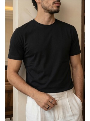 Erkek Regular Fit Yüksek Kalite %100 Pamuk Basic Tişört 24/1