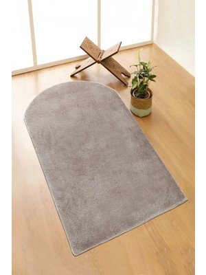 Valery Home Vl Yıkanabilir Peluş Kahverengi Seccade Overloklu Namazlık 60 x 100