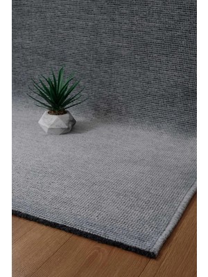 Valery Home Premium Kalite Kaymaz Tabanlı Vera Doğal Yıkanabilir Kilim Oturma Odası Balkon Bahçe Mutfak Gri