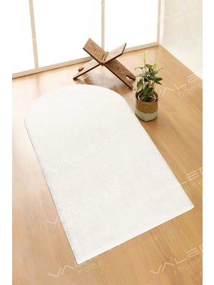 Valery Home Vl Yıkanabilir Peluş Ekru Seccade Overloklu Namazlık 60 x 100