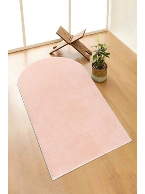 Valery Home Vl Yıkanabilir Peluş  Pembe Seccade Overloklu Namazlık 60 x 100