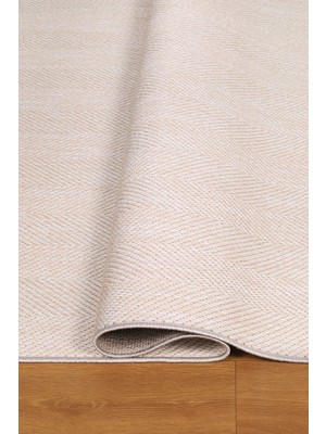 Valery Home Yumuşak Dokuma Mutfak Koridor Kilim Kaymaz Pamuk Taban Yeni Nesil Bej Sisal Kilim