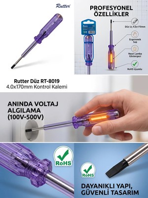 Düz Kontrol Kalemi Rutter RT-8019