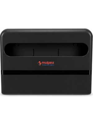 Mulpex Yarım Katlı Klozet Kapak Örtüsü Dispenseri Siyah Abs Plastik Kilitli 40X28X4,5 cm