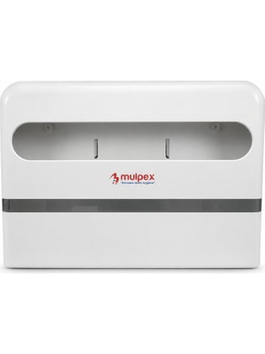 Mulpex Yarım Katlı Klozet Kapak Örtüsü Dispenseri Beyaz Abs Plastik Kilitli 40X28X4,5 cm