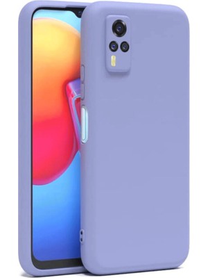 Bezos Y53S Kılıf Nano Içi Kadife Silikon - Lila