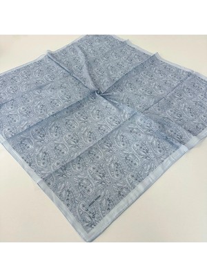 Arsel Moda Soft Pamuklu Eşarp Italyan Dikişli Mavi Serisi  LRB7101