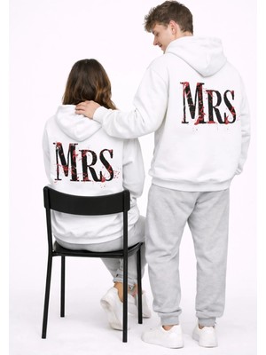 NEVERMIND Sevgili Kombini Oversize Hoodie Seti Siyah MR Erkek Çift Hoodie 14 Şubat Sevgililer Günü Özel