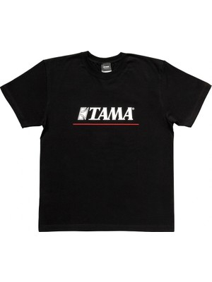 Tama Logo T-Shirt Black W/ Red Line