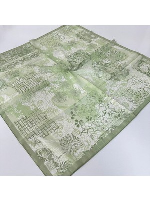 Arsel Moda Soft Pamuklu Eşarp Italyan Dikişli Yeşil Serisi  LRB7210