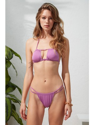 Pierre Cardin Benefit Straplez Sürgülü Bikini  Lila 221243