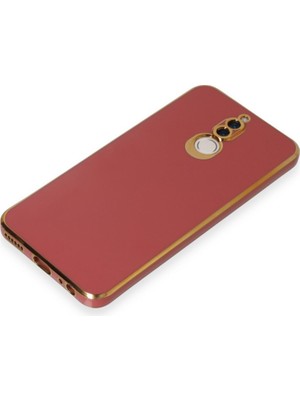 Bezos Mate 10 Lite Kılıf Volet Silikon - Kırmızı