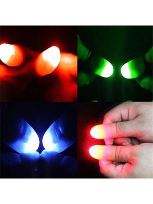 Ozkr Store LED Işıklı Renkli Sihirli Parmak Şaka