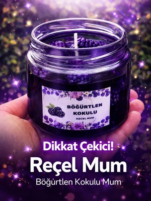 Reçel Mum Böğürtlen Kokulu Mum Dekoratif Mum