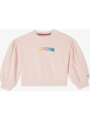 Tommy Hilfiger Monotype Çocuk Pembe Sweatshirt