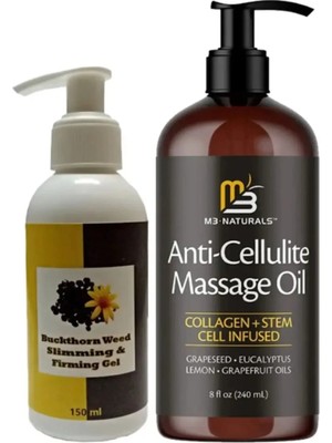 Bezos M3 Naturals Masaj Yağı Anti-Cellulite Massage Oil 240 ml + Buckthorn Antiyağ Masaj Kremi 150 ml