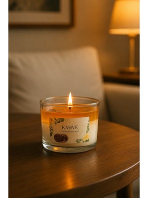 Kokulu Mum Jel Mum Kahve Aromalı Bardak Rituel Mum