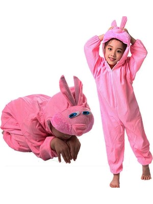 Mabelme Store Çocuk Tavşan Kostümü Pembe Renk 4-5 Yaş