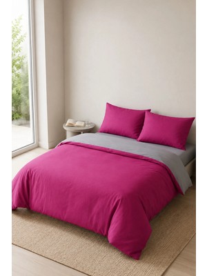 Bella Home Düz Renk Nevresim Takımı - Kutulu - Desensiz - Solmaya Dayanıklı - Canlı Renkli - Hassas Tuşeli - Yumuşak - 80% Pamuk 20% Polyester - 200 x 220 cm