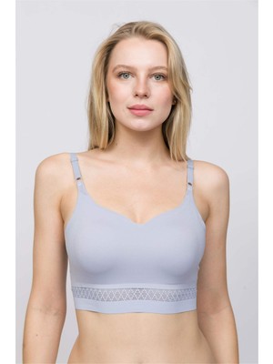 Obje Kadın Mavi Lazer Kesim Bralet