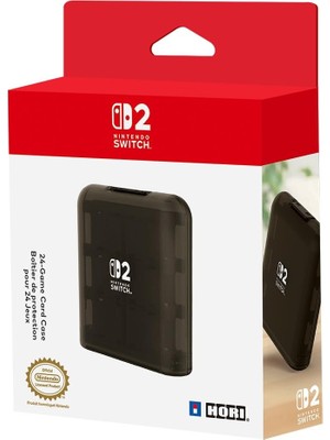 Delixa Switch 2 Için 24 Oyun Kartı Kılıfı (Siyah) Saklama Kutusu, 24 Oyun Için Koruyucu Kılıf, Resmi Lisans