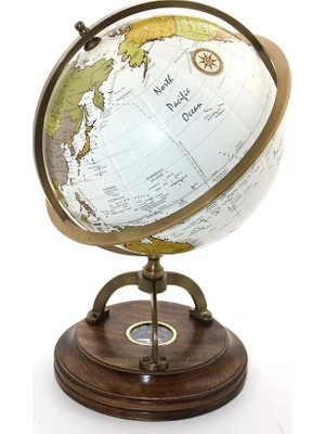 Mabelme Store Pirinç Pusulalı Dünya Küre 15466