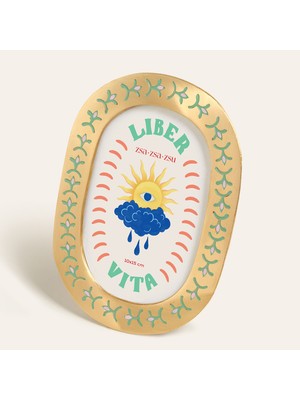 Zsa Zsa Zsu Lotus Mat Pirinç Çerçeve 13x2x18 Cm