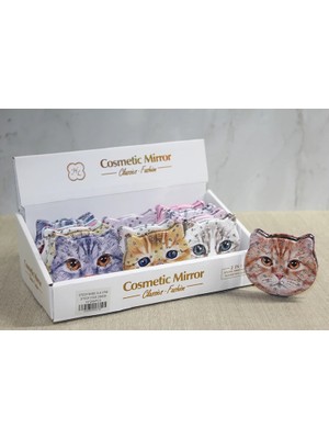 Mabelme Store Taşlı Kedi El Aynası ALK3749