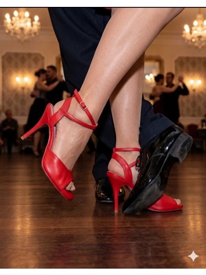 Bitangosu "tango Ateşi" Tango, Dans ve Salon Ayakkabısı 8,5 cm 13 Pont Kelebek Model