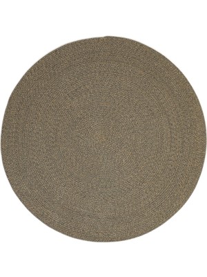 Hsc Bilişim Ocean Textile Siyah Kırçıllı Jüt Halı Kilim Ø 120 cm