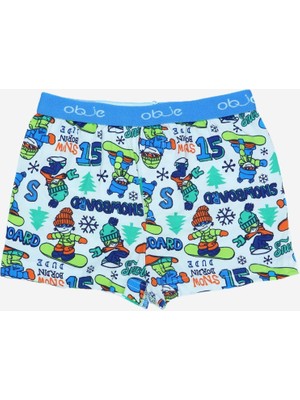 Obje Erkek Çocuk Kaykay Baskılı Dıştan Lastikli Boxer