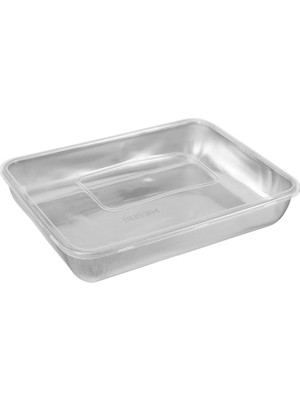 Mabelme Store Çok Amaçlı Paslanmaz Çelik Fırın ve Saklama Kabı (25X20X5 Cm)
