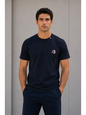 Moda Luxery Erkek Sıfır Yaka Kısa Kol  Tshirt