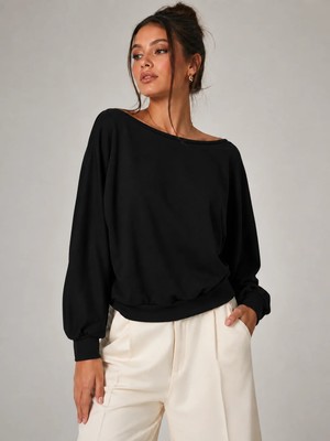 Sortie Collection Kayık Yaka Yarasakol Modal Bluz