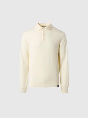 North Sails Merino Yün Polo Yaka Erkek Triko Kazak 12GG
