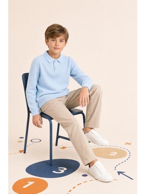 Perendi Unisex Polo Yaka Triko Kazak