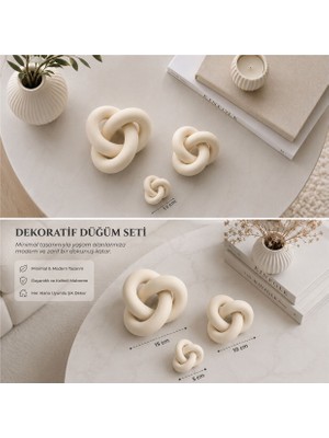 Emas Design 3D Zen Trio Dekor Seti 3lü Bej
