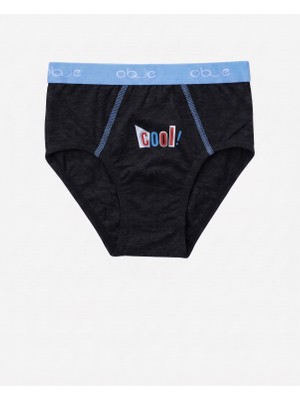 Obje Erkek Çocuk Siyah Dıştan Lastikli Slip