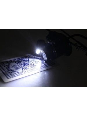 Ozkr Store Gözlük Model 20X16MM Optik Lens LED Işık Monoküler Büyüteç