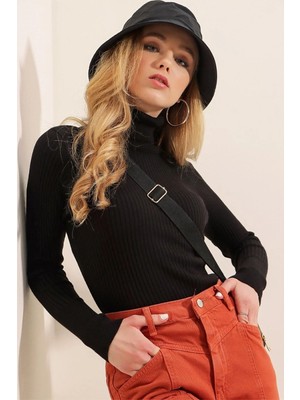 Onno Style Fitilli Balıkcı Yaka Basic Kazak