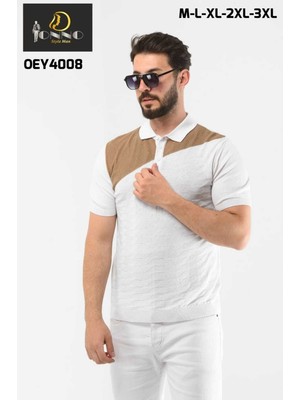 Onno Erkek Polo Yaka Ince Pamuk Triko T-Shirt