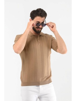 Onno Pamuk Iplikli Boydan Çizgili Triko Tshirt