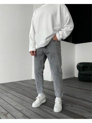 Oray Store Asit Gri Boyfriend Pantolon