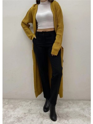 Onno Style Spor Kapşonlu Lüpenli Hırka
